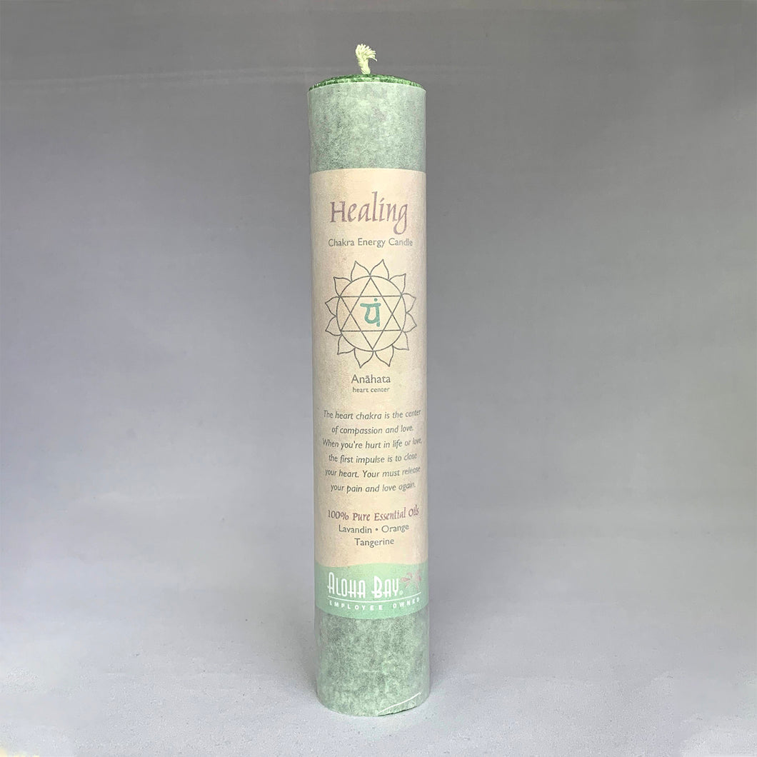 CHAKRA PILLAR CANDLE | HEART | HEALING | ANAHATA